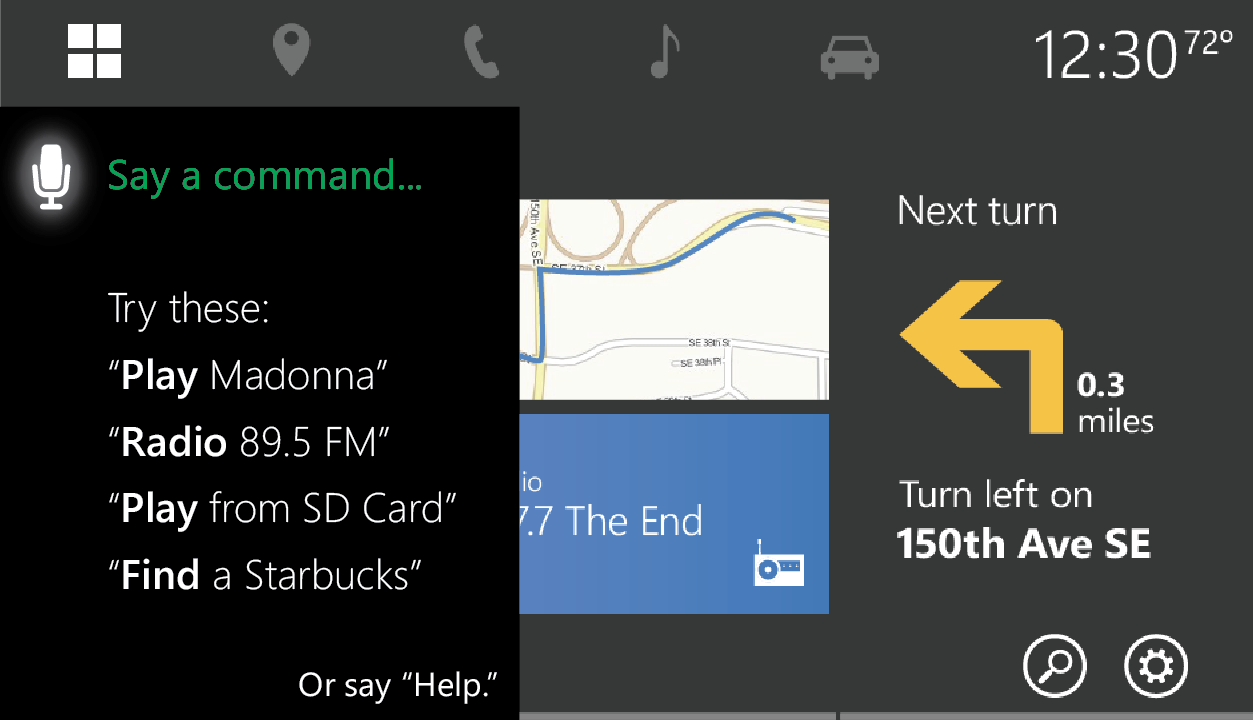 Cortana in the Car: VUI for Windows Automotive